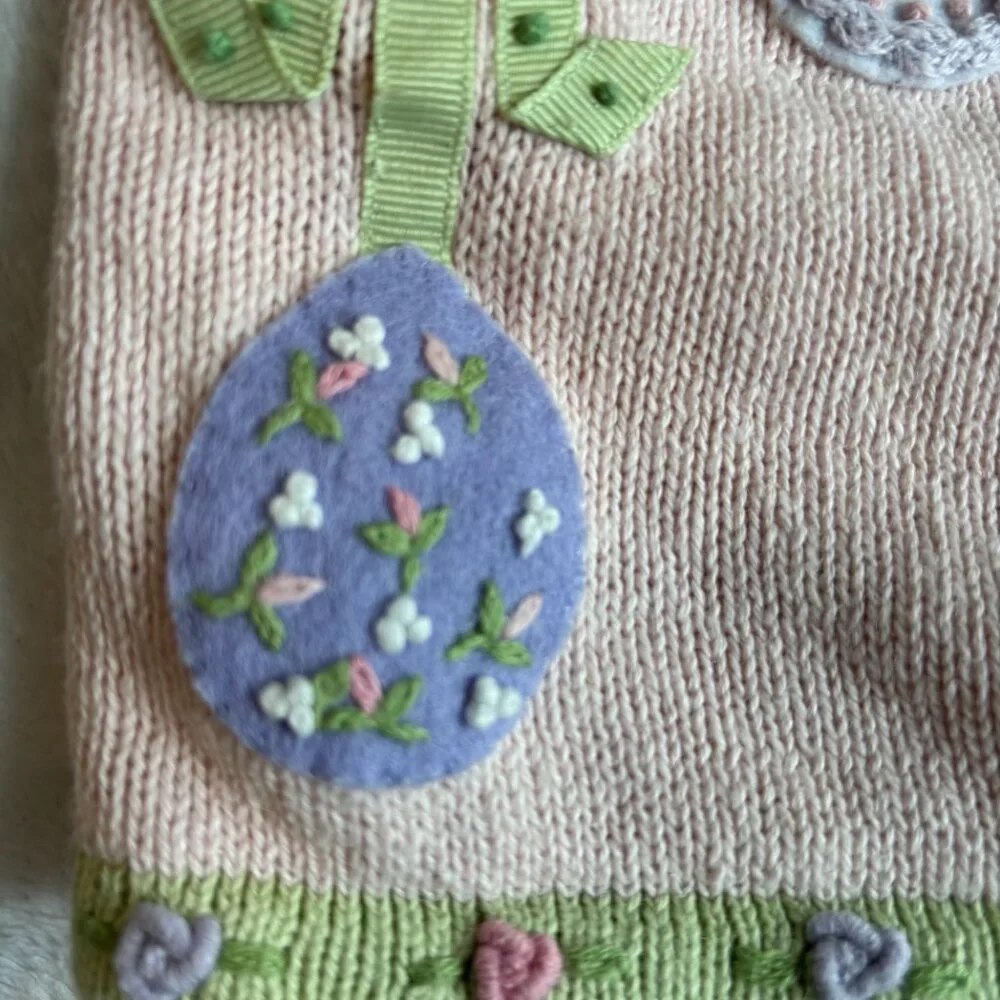 6-9mths - Infant EASTER Egg Knit Sweater - Vintage Hartstring - Picture 5 of 10